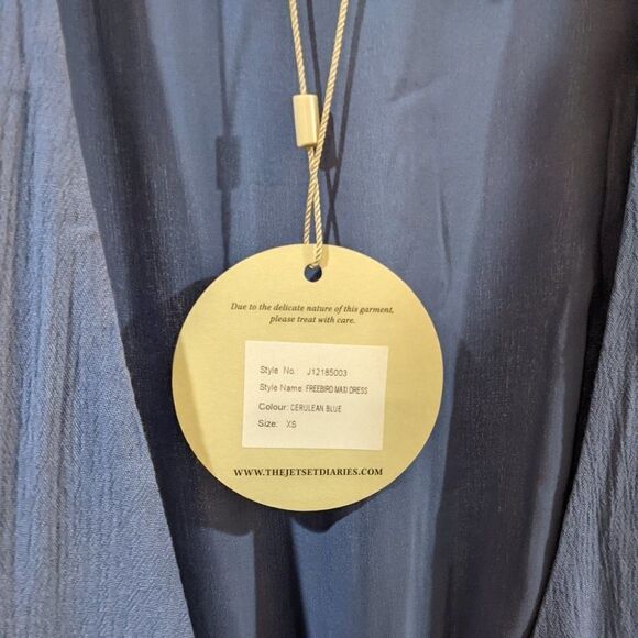 Nwt The Jetset Diaries | Freebird Maxi Dress in Cerulean Blue - Picture 10 of 11